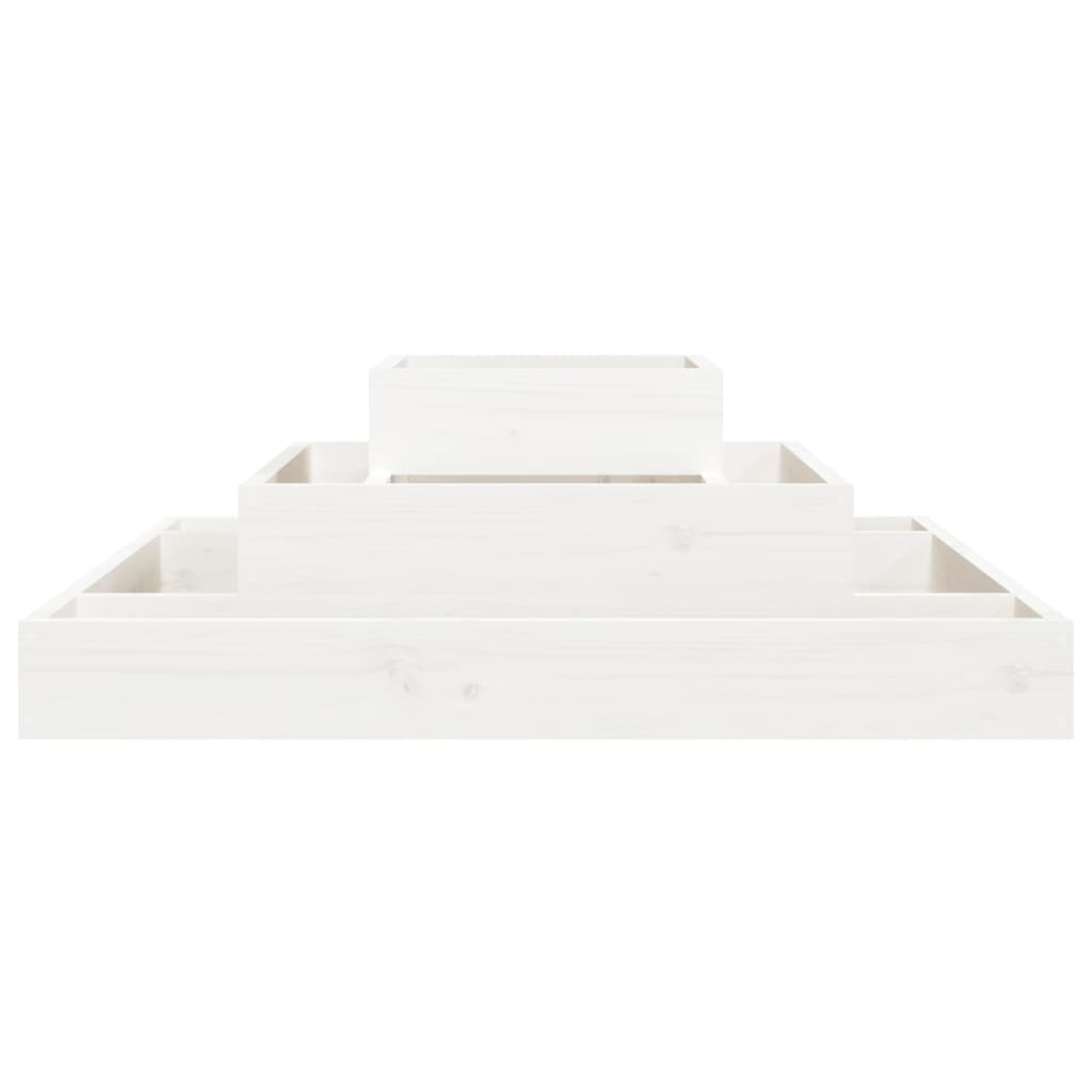 vidaXL Jardinière Blanc 80x80x27 cm Pin Massif