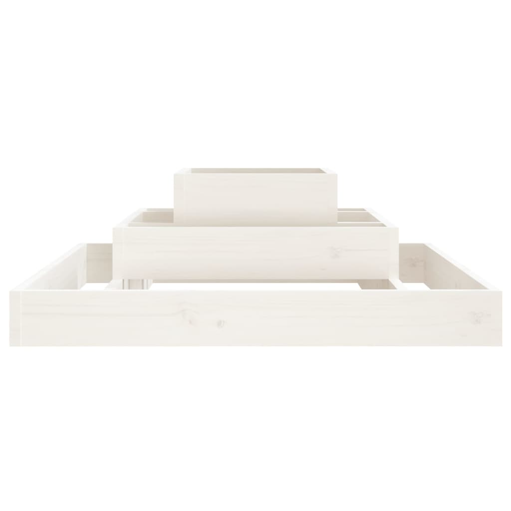 vidaXL Jardinière Blanc 80x80x27 cm Pin Massif