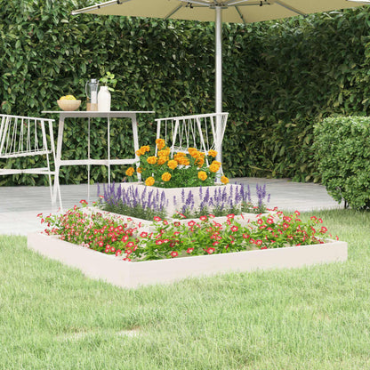 vidaXL Jardinière Blanc 80x80x27 cm Pin Massif