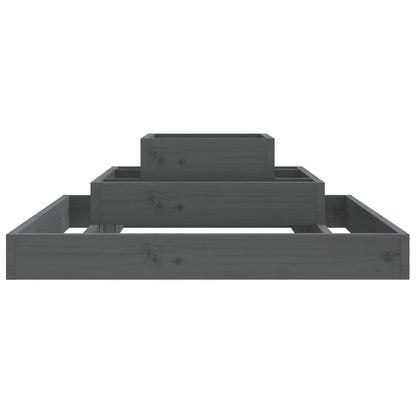 vidaXL Jardinière gris 80x80x27 cm Bois de pin massif