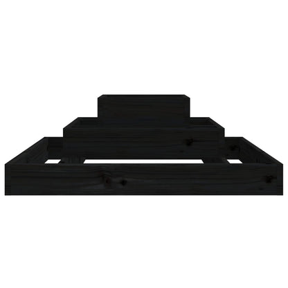 vidaXL Jardinière noire 80x80x27 cm en pin massif