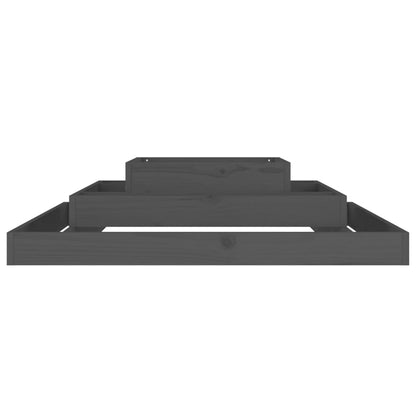 vidaXL Jardinière Gris 110x110x27 cm Bois de pin massif