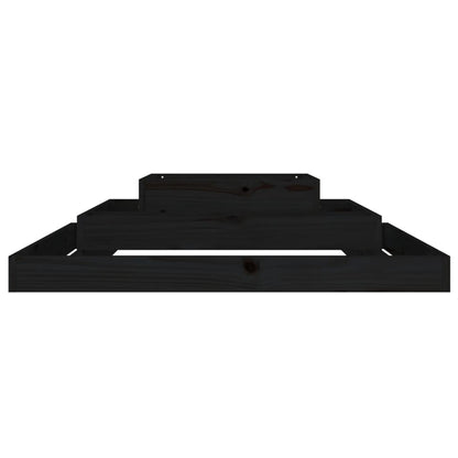 vidaXL Jardinière noire 110x110x27 cm Bois de pin massif