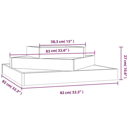 vidaXL Pflanzkübel 83x83x27 cm Massivholz Douglasie