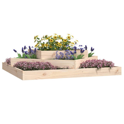 vidaXL Jardinière 112x112x27 cm Bois de pin massif