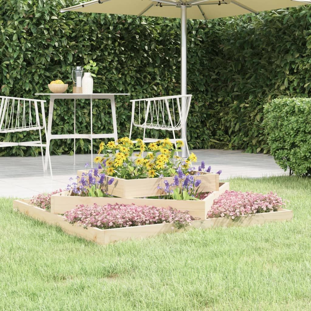 vidaXL Jardinière 112x112x27 cm Bois de pin massif