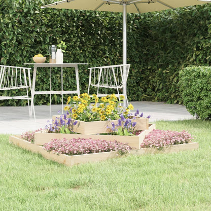 vidaXL Jardinière 112x112x27 cm Bois de pin massif