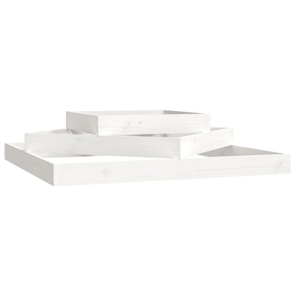 vidaXL Jardinière Blanc 112x112x27 cm Bois de pin massif