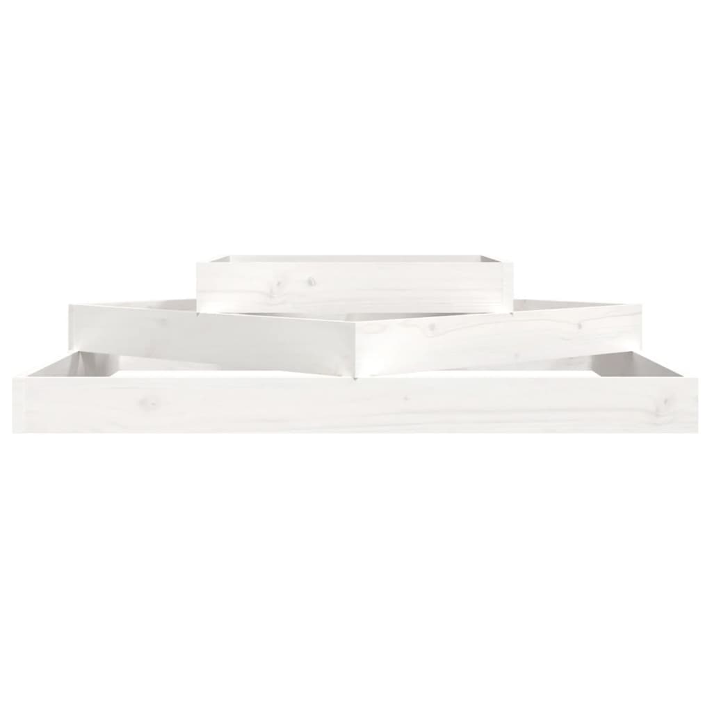 vidaXL Jardinière Blanc 112x112x27 cm Bois de pin massif