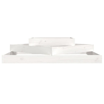 vidaXL Jardinière Blanc 112x112x27 cm Bois de pin massif