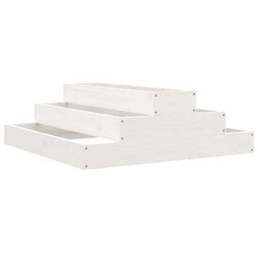 vidaXL Jardinière Blanc 80x80x27 cm Pin Massif