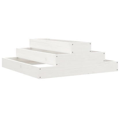 vidaXL Jardinière Blanc 80x80x27 cm Pin Massif