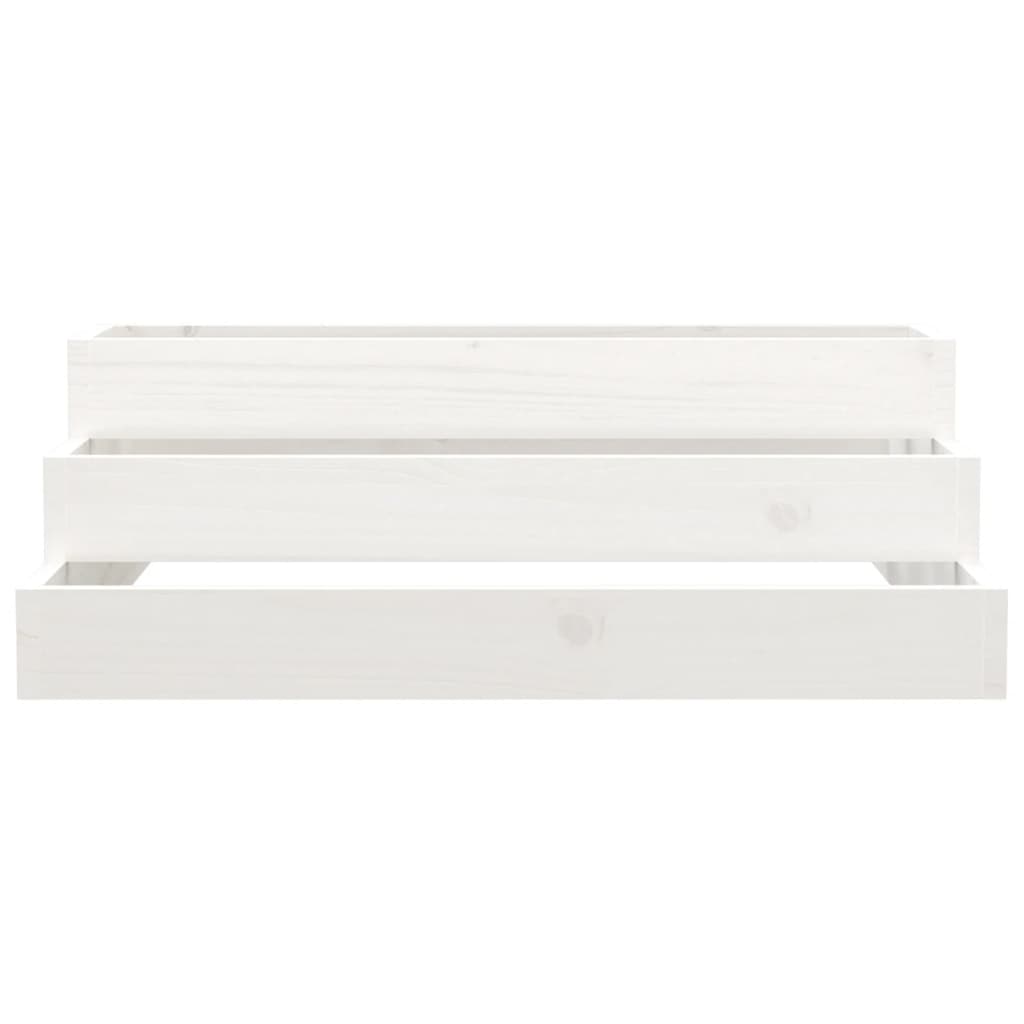 vidaXL Jardinière Blanc 80x80x27 cm Pin Massif