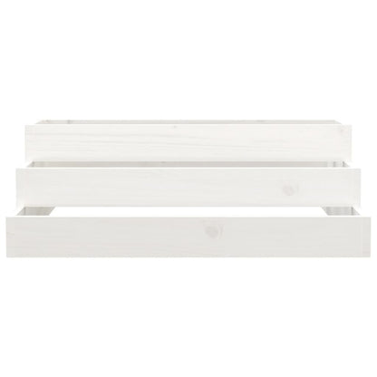 vidaXL Jardinière Blanc 80x80x27 cm Pin Massif