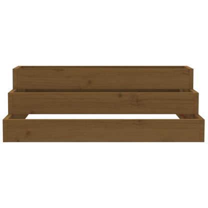 vidaXL Jardinière Bois de pin massif Marron miel 80x80x27 cm