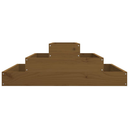 vidaXL Jardinière Bois de pin massif Marron miel 80x80x27 cm