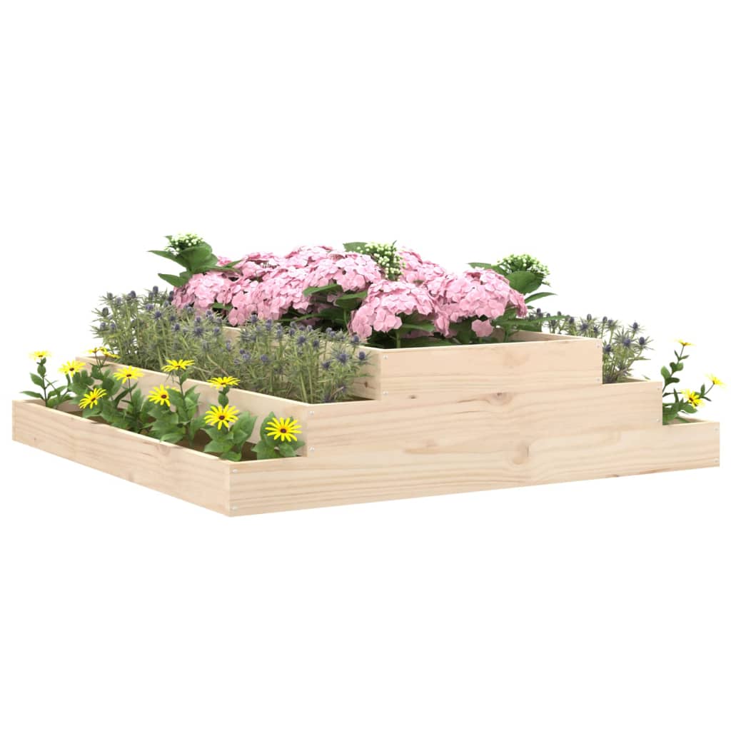 vidaXL Jardinière 110x110x27 cm Bois de pin massif