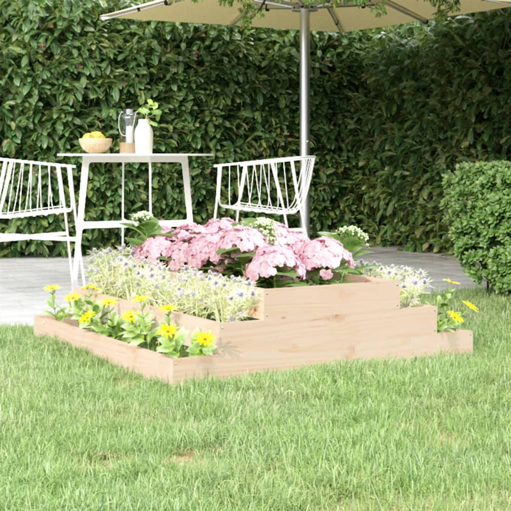 vidaXL Jardinière 110x110x27 cm Bois de pin massif