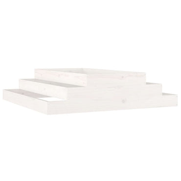 vidaXL Jardinière blanche 110x110x27 cm Bois de pin massif
