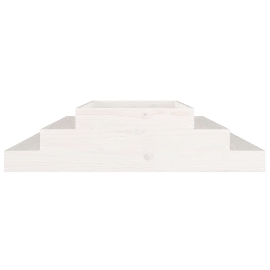 vidaXL Jardinière blanche 110x110x27 cm Bois de pin massif