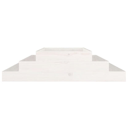 vidaXL Jardinière blanche 110x110x27 cm Bois de pin massif