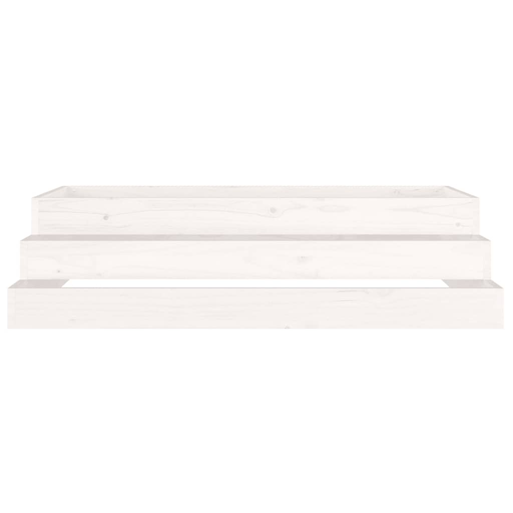 vidaXL Jardinière blanche 110x110x27 cm Bois de pin massif