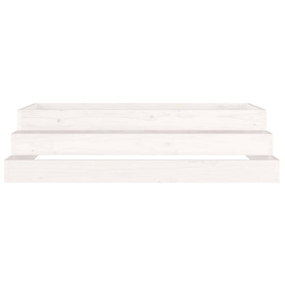vidaXL Jardinière blanche 110x110x27 cm Bois de pin massif