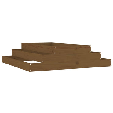 vidaXL Jardinière Bois de pin massif Marron miel 110x110x27 cm