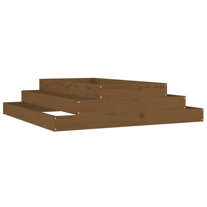 vidaXL Jardinière Bois de pin massif Marron miel 110x110x27 cm
