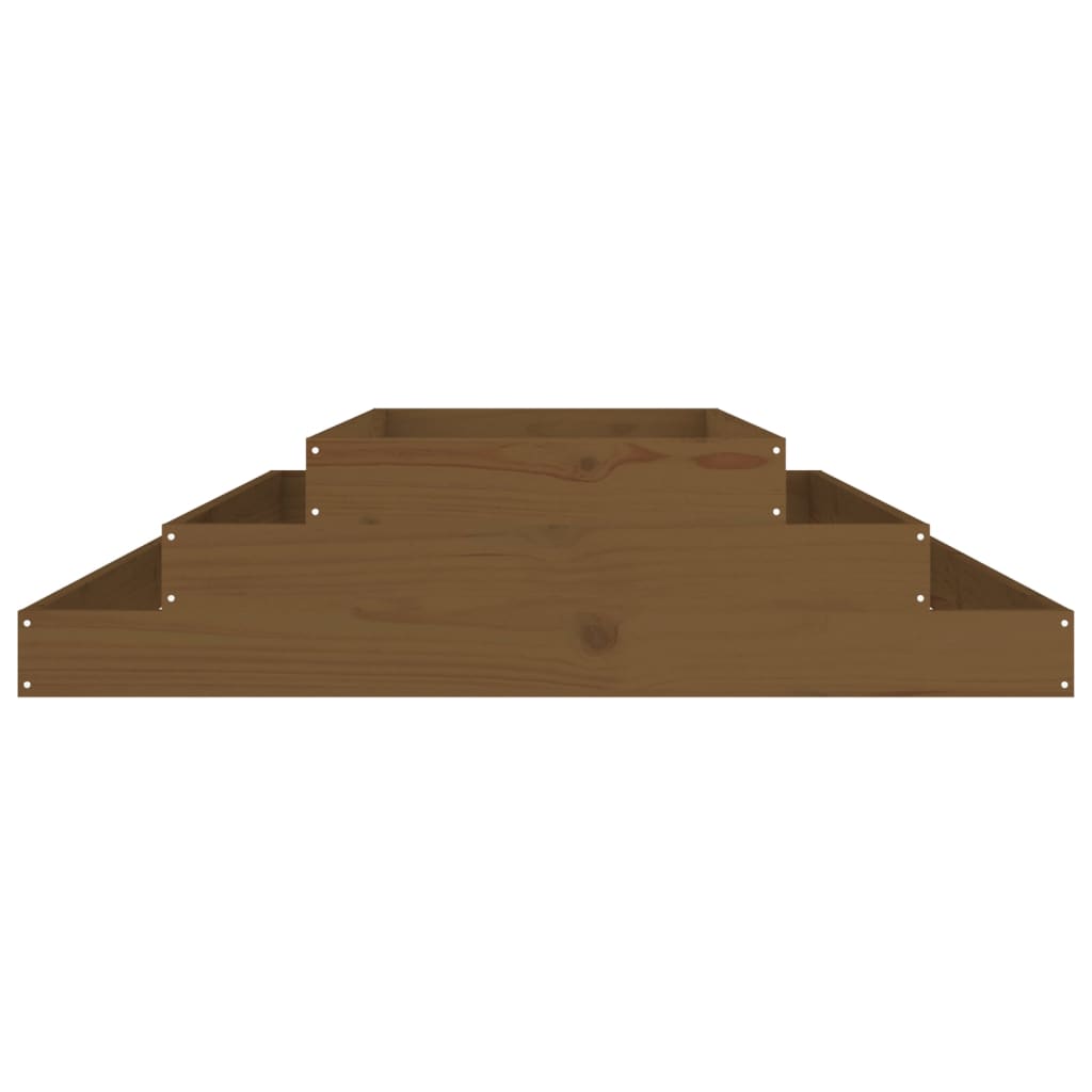 vidaXL Jardinière Bois de pin massif Marron miel 110x110x27 cm