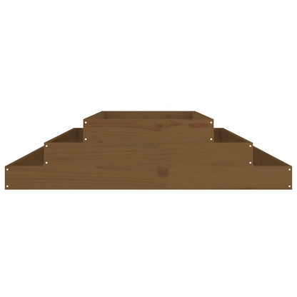 vidaXL Jardinière Bois de pin massif Marron miel 110x110x27 cm