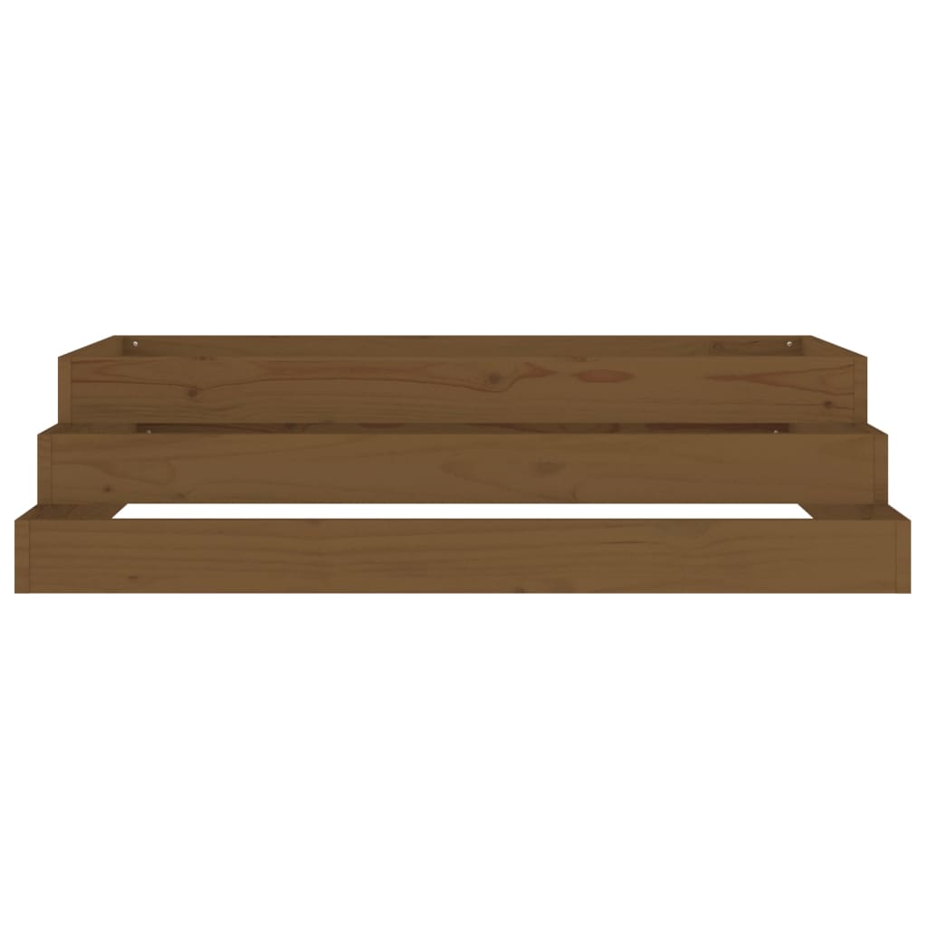 vidaXL Jardinière Bois de pin massif Marron miel 110x110x27 cm