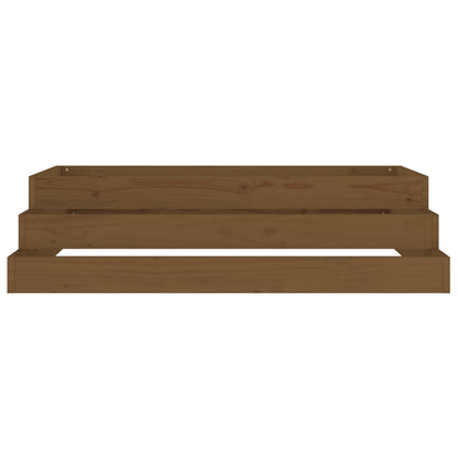 vidaXL Jardinière Bois de pin massif Marron miel 110x110x27 cm