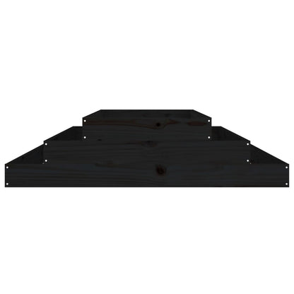 vidaXL Jardinière noire 110x110x27 cm Bois de pin massif