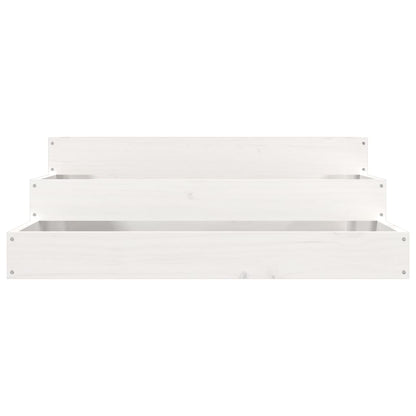vidaXL Jardinière Blanc 78x78x27 cm Bois de pin Massif