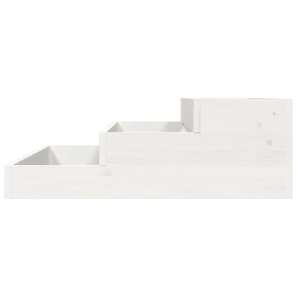 vidaXL Jardinière Blanc 78x78x27 cm Bois de pin Massif