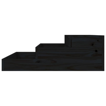 vidaXL Jardinière noire 78x78x27 cm en pin massif