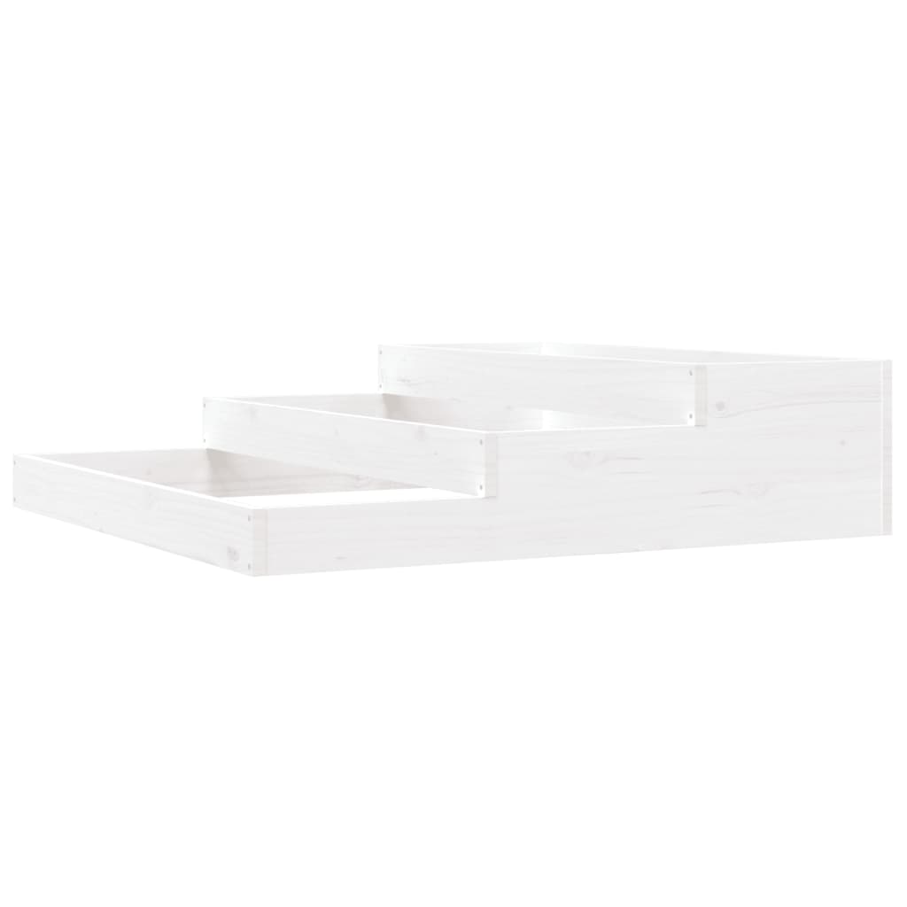vidaXL Jardinière blanche 107x107x27 cm en bois de pin massif