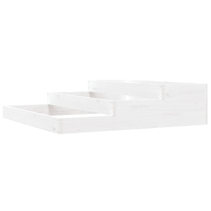 vidaXL Jardinière blanche 107x107x27 cm en bois de pin massif