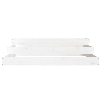 vidaXL Jardinière blanche 107x107x27 cm en bois de pin massif
