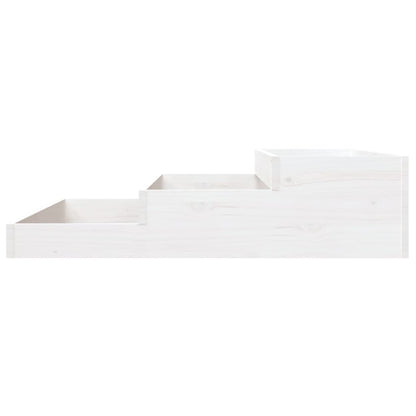 vidaXL Jardinière blanche 107x107x27 cm en bois de pin massif