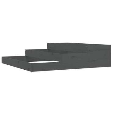 vidaXL Jardinière Gris 107x107x27 cm Bois de pin massif