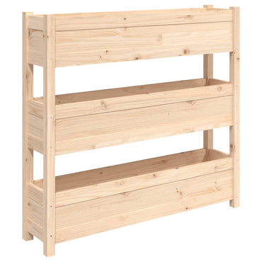 vidaXL Jardinière 112x25x104,5 cm Bois de pin massif
