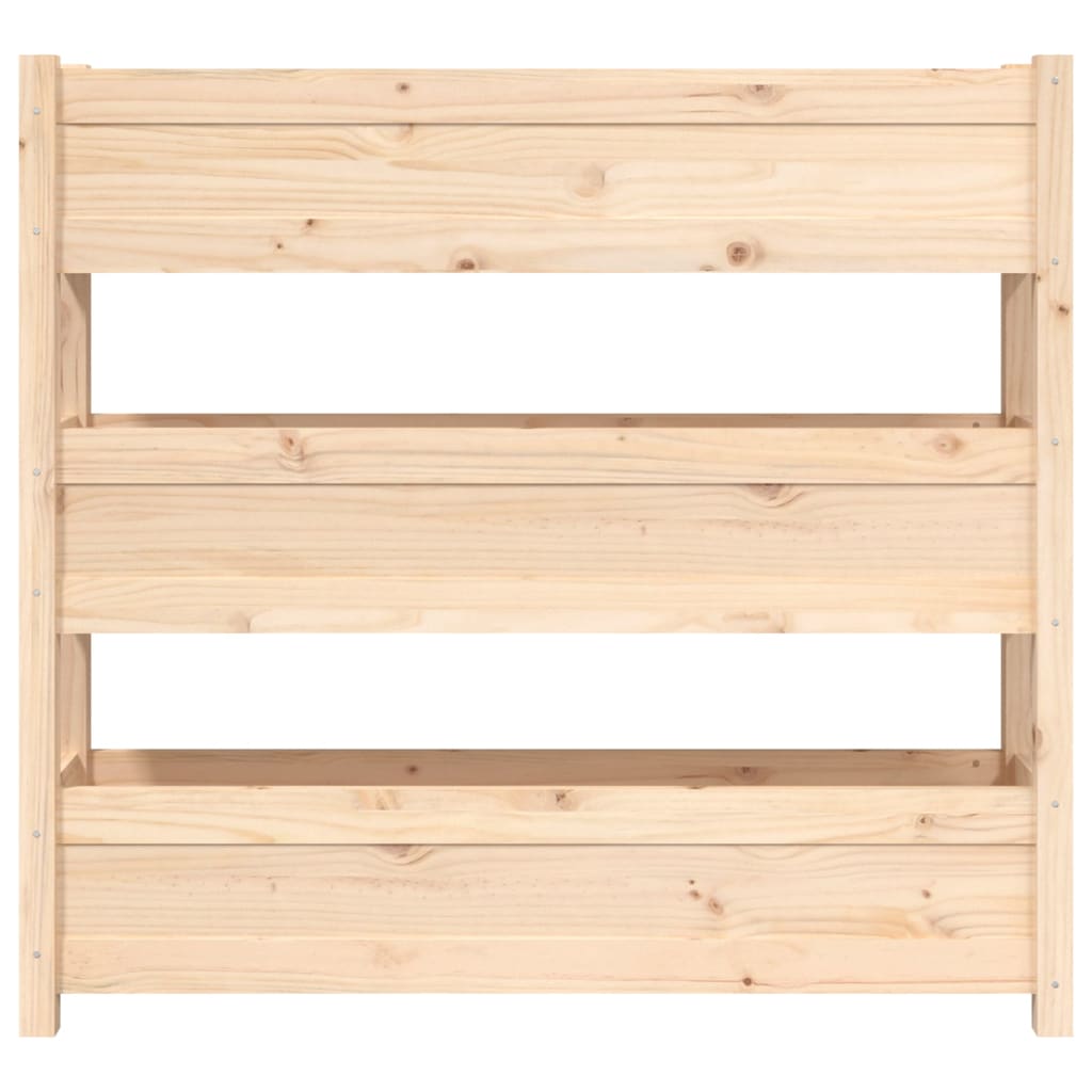 vidaXL Jardinière 112x25x104,5 cm Bois de pin massif