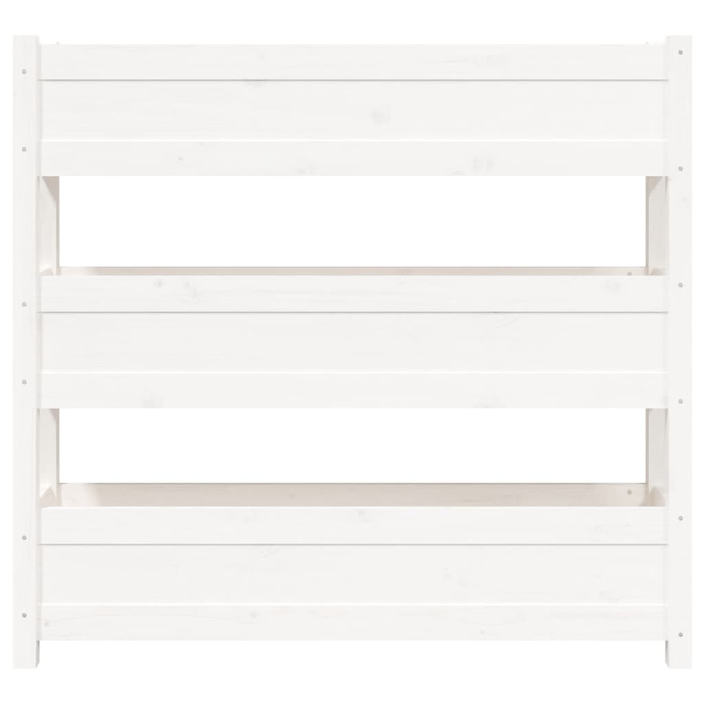 vidaXL Jardinière Blanc 112x25x104,5 cm Bois de pin massif