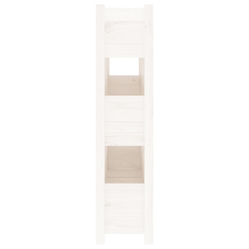 vidaXL Jardinière Blanc 112x25x104,5 cm Bois de pin massif