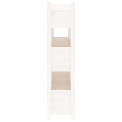 vidaXL Jardinière Blanc 112x25x104,5 cm Bois de pin massif