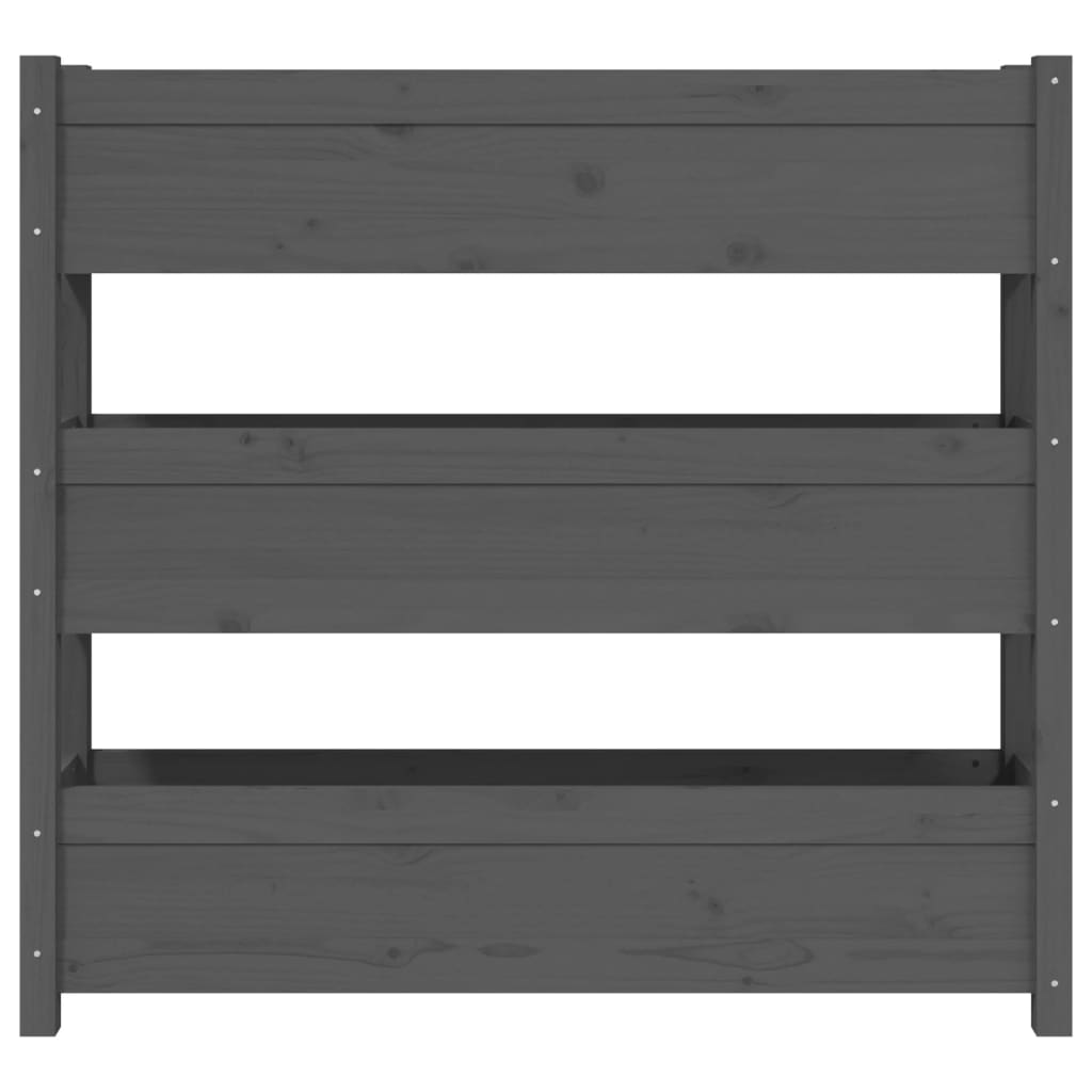 vidaXL Jardinière grise 112x25x104,5 cm en pin massif
