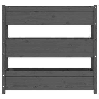 vidaXL Jardinière grise 112x25x104,5 cm en pin massif