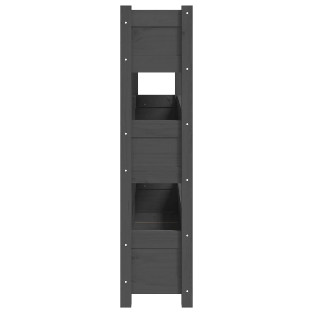 vidaXL Jardinière grise 112x25x104,5 cm en pin massif